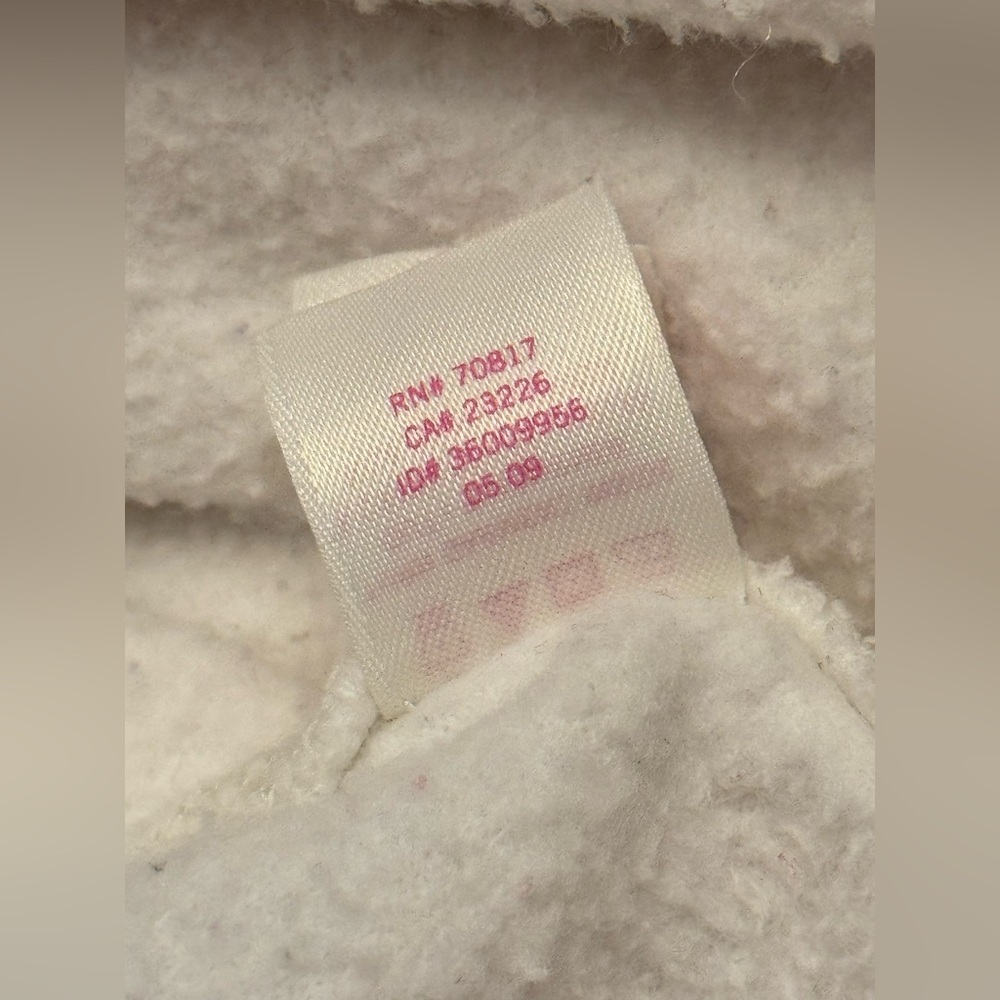 VS PINK VINTAGE Y2K FULL ZIP HOODIE WHITE RAINBOW BLING LOVE BROKEN HEART RARE M - Picture 11 of 11